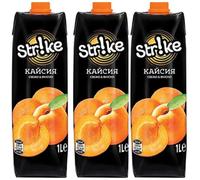 Strike Apricot Drink Juice fruit juice 1000 Mililiter x 3 Pieces