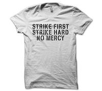 Strike First Strike Hard No Mercy Cobra Kai Men's T-Shirt S-XXL (Medium)