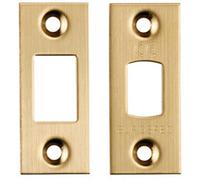 Loops Strike & Fixing Pack for Heavy Duty Tubular Deadbolt Square Forend Satin Brass in Metallics Loops Metallics