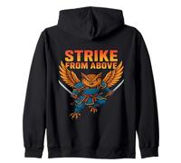 Strike From Above Samurai Owl Fighter Warrior Zip Hoodie