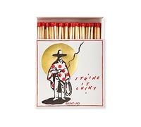 Strike It Lucky Cowboy Long Matches, Luxury Giant Square Art Matchbox, Red Tip Coloured Large Matchsticks, Fireside Housewarming Gift Retro
