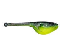 Strike King 2-Inch Mr. Crappie Shadpole Panfish Bait, Tuxedo Black/Chartreuse