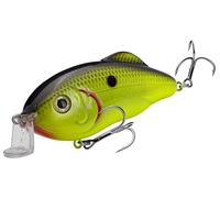 Strike King (HCHHJR-535) Hybrid Hunter Jr Crankbait Fishing Lure, 535 - Chartreuse with Black Back, 1/2 oz
