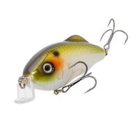 Strike King (HCHHJRS-864) Hybrid Hunter Shallow Jr. Fishing Lure, Shallow Diving Crankbait, 90-Degree Bill, 3D Eyes, Loud Rattle, Dives 1 to 3-Feet, 7/16-Ounce, Size 4 & 6 Treble Hooks, Ghost Herring