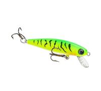 Strike King (HCJB-513) Bitsy Jerkbait Fishing Lure, Slow Sinking Minnow Profile Hard Bait, 1/8-Ounce, Size 10 Treble Hooks, Firetiger