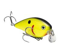 Strike King (HCKVDS1.5SH-535 KVD 1.5 Shallow Squarebill Fishing Lure, 535 - Chartreuse with Black Back, 3/8 oz, Black Nickel Hooks