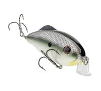 Strike King Hybrid Hunter Jr. Fishing Lure, Shallow Diving Crankbait, 90-Degree Bill, 3D Eyes, Rattle, Dives 2 to 4-Feet, 1/2-Ounce, Size 4 & 6 Treble Hooks
