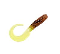 Strike King Lures Mr. Crappie Grub Lure, 2" Length, Pumpkinseed Chartreuse, Package of 15