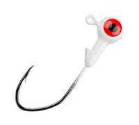 Strike King Lures Mr. Crappie Jig Head with Lazer Sharp Eagle Claw Hook, Freshwater, 1/16 oz, #2 Hook, Refrigator White, Package of 8