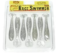 Strike King Rage Swimmer Fishing Lure, Soft Plastic Paddletail Minnow, Sleek Nose Cone, Softly Ribbed Body, Thin Tail