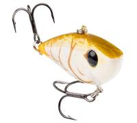 Strike King (REYESD34-351) Red Eyed Shad Fishing Lure, Lipless Crankbait, Free-Floating Internal Rattles, 3D Eyes, Premium Size 1 Treble Hooks, 3/4-Ounce, Sinking, Bone Craw