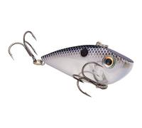 Strike King (REYESD34-401) Red Eyed Shad Fishing Lure, 401 - Smokey Chrome/Blue, 3/4 oz, 3D Eyes