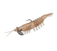 Strike King Tidal Shrimp Fishing Lure, Pre-rigged Soft Plastic Shrimp Bait, Durable Mesh Tail, 2/0 Single Hook, 3-Inches, 1/4-Ounce