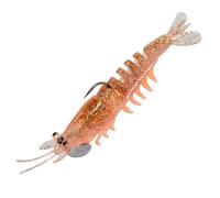 Strike King Tidal Shrimp Fishing Lure, Pre-rigged Soft Plastic Shrimp Bait, Durable Mesh Tail, 2/0 Single Hook, 3-Inches, 1/4-Ounce