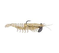 Strike King Tidal Shrimp Fishing Lure, Pre-rigged Soft Plastic Shrimp Bait, Durable Mesh Tail, 2/0 Single Hook, 3-Inches, 1/4-Ounce