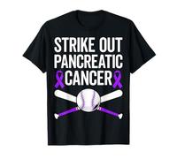 Strike Out Pancreatic Cancer Survivor Baseball Awareness T-Shirt