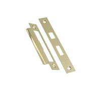 Strike Plate and Outer Forend for 3 Lever Lock and Bathroom Lock - CE Certified Door Hardware Set for Secure Fitting (Satin Brass)