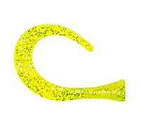 Strike Pro Spare Tail - Guppie Tail 3 Curly / 1 Paddle Green/Gold Glitter