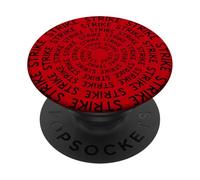 Strike Strike Strike Labor Union Circle Design PopSockets Adhesive PopGrip