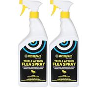 Strikeback Super Strength Triple Action Household Flea Spray 1L - Advanced Flea Control, Triple Insecticides & Growth Regulator (Pack of 2)