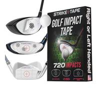 STRIKEPRO Strike-Tape Golf Club Impact Labels. Universal Club face Stickers, Drivers, hybrids, and Irons. All Impact Labels fit Left or Right Hand Clubs. Immediate Swing Analysis. (2)