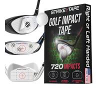 STRIKEPRO Strike-Tape Golf Club Impact Labels. Universal Club face Stickers, Drivers, hybrids, and Irons. All Impact Labels fit Left or Right Hand Clubs. Immediate Swing Analysis. (2)