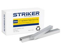STRIKER T50 Staples, 1/2 Inch Heavy Duty Staples for Staple Gun, Galvanized 20 Gauge 3/8 Inch Crown Staple for Upholstery, Construction, Furniture (5,000 Counts)