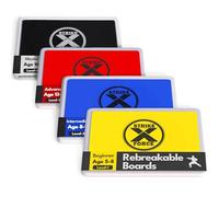 STRIKEXFORCE Rebreakable Breaking Board Set of 4 - All Difficulty Levels - Taekwondo, Karate & MMA Training for Kids and Adults