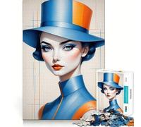 Striking Beauty Portrait 1000 Piece Jigsaw Puzzles for Adults Mind Exercise Toy Casual Fun Precision Cut Artistic Gift 38x26cm