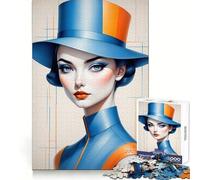 Striking Beauty Portrait 1000 Piece Jigsaw Puzzles for Adults Mind Exercise Toy Casual Fun Precision Cut Artistic Gift 38x26cm