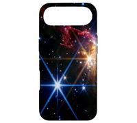 Striking Blue Brilliant Star and Red Nebula in Cosmic Space Case for iPhone Air