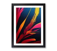 Striking Feathers Framed Print | A2 Black Framed Wall Art | Ready to Hang | Modern Nature Picture | Living Room Bedroom Lounge Office