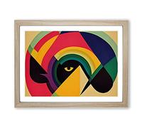 Striking Modern Abstract Art H1022 Framed Print for Living Room Bedroom Home Office Décor, Wall Art Picture Ready to Hang, Oak A2 Frame (64 x 46 cm)