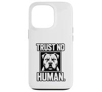 Striking Monochrome Graphic, Trust No Human Case for iPhone 13 Pro