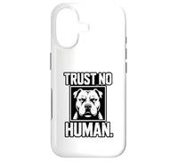 Striking Monochrome Graphic, Trust No Human Case for iPhone 17