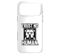 Striking Monochrome Graphic, Trust No Human Case for iPhone 17 Pro Max