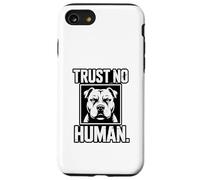 Striking Monochrome Graphic, Trust No Human Case for iPhone SE (2020) / 7/8