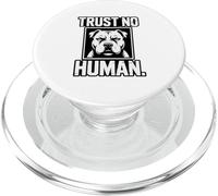 Striking Monochrome Graphic, Trust No Human PopSockets PopGrip for MagSafe