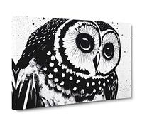 Striking Owl Art Vol.2 Canvas Print | Gallery Wrapped 30mm Frame Wall Art | 30x20 inches | Ready to Hang | Contemporary Animals Picture | Living Room Bedroom Lounge Office