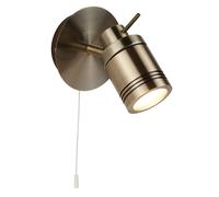 striking single light antique brass bathroom spot wall bracket