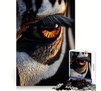 Striking Tiger Eye Close-Up 1000 Piece Jigsaw Puzzle for Teenagers Smart Toy Bonding Time Accurate Cut Art Collection Piece 50x75cm