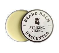 Striking Viking Beard Balm - 60 g, Unscented - Light Hold Styling & Beard Wax - Soothes Sensitive Skin & Shapes with Moustache Wax - Doubles as Post Shave Balm