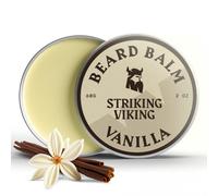 Striking Viking Beard Balm - 60 g, Vanilla - Softening Butter for Men - Tea Tree Oil Balm for Soothing Comfort - Hydrating Oil, Leave-In Conditioner Beard Wax