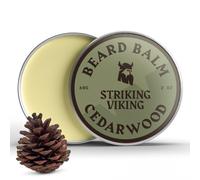 Striking Viking Beard Balm for Men - Light Hold, Cedar, 2 Oz - Leave-in Beard Conditioner with Shea Butter, Tea Tree, Argan & Jojoba Oils - Smooth, Shape, Moisturize & Soften Coarse, Dry Facial Hair