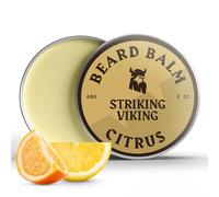Striking Viking Beard Balm for Men - Light Hold, Citrus, 2 Oz - Leave-in Beard Conditioner with Shea Butter, Tea Tree, Argan & Jojoba Oils - Smooth, Shape, Moisturize & Soften Coarse, Dry Facial Hair