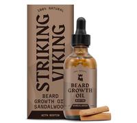 Striking Viking Beard Growth Oil with Biotin - Thickening and Conditioning Beard Oil Growth - Beard Serum for Facial Hair Growth for Men Sandalwood, 2 Fl Oz (Pack of 1)