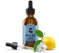 Striking Viking Beard Oil for Men - 2 Fl Oz, Bergamont Thunder Scent | Naturally Derived Conditioner | with Almond, Tea Tree, Argan & Jojoba Oil | for Beard Growth, Softening & Moisturizing