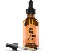Striking Viking Beard Oil for Men - 2 Fl Oz, Terra Sol Scent | Naturally Derived Conditioner | with Almond, Tea Tree, Argan & Jojoba Oil | for Beard Growth, Softening & Moisturizing