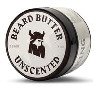 Striking Viking Unscented Beard Butter - 113 g Tin - Non-Greasy Grooming with Unscented Styling Cream - Soothing & Taming Beard Balm - Versatile Pre-Shave Balm
