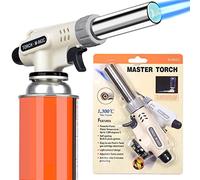 Striludo Culinary Professional Kitchen Butane Torch, Upgrade Creme Brulee Blow Torch for Cooking, Adjustable Flame with Reverse Use（Butane Gas Not Included）